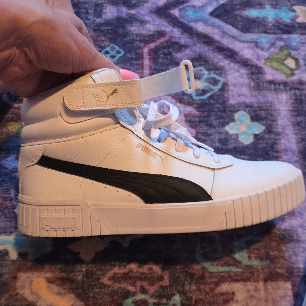 Womens Puma High-Top Sneakers - White - Picture 6 of 10